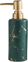 Hand Soap Dispenser Ceramic Soap Dispenser for Bathroom and Kitchen | Hand Soap Pump Liquid Dispenser | Unique Marble Soap Pump Spring Decor