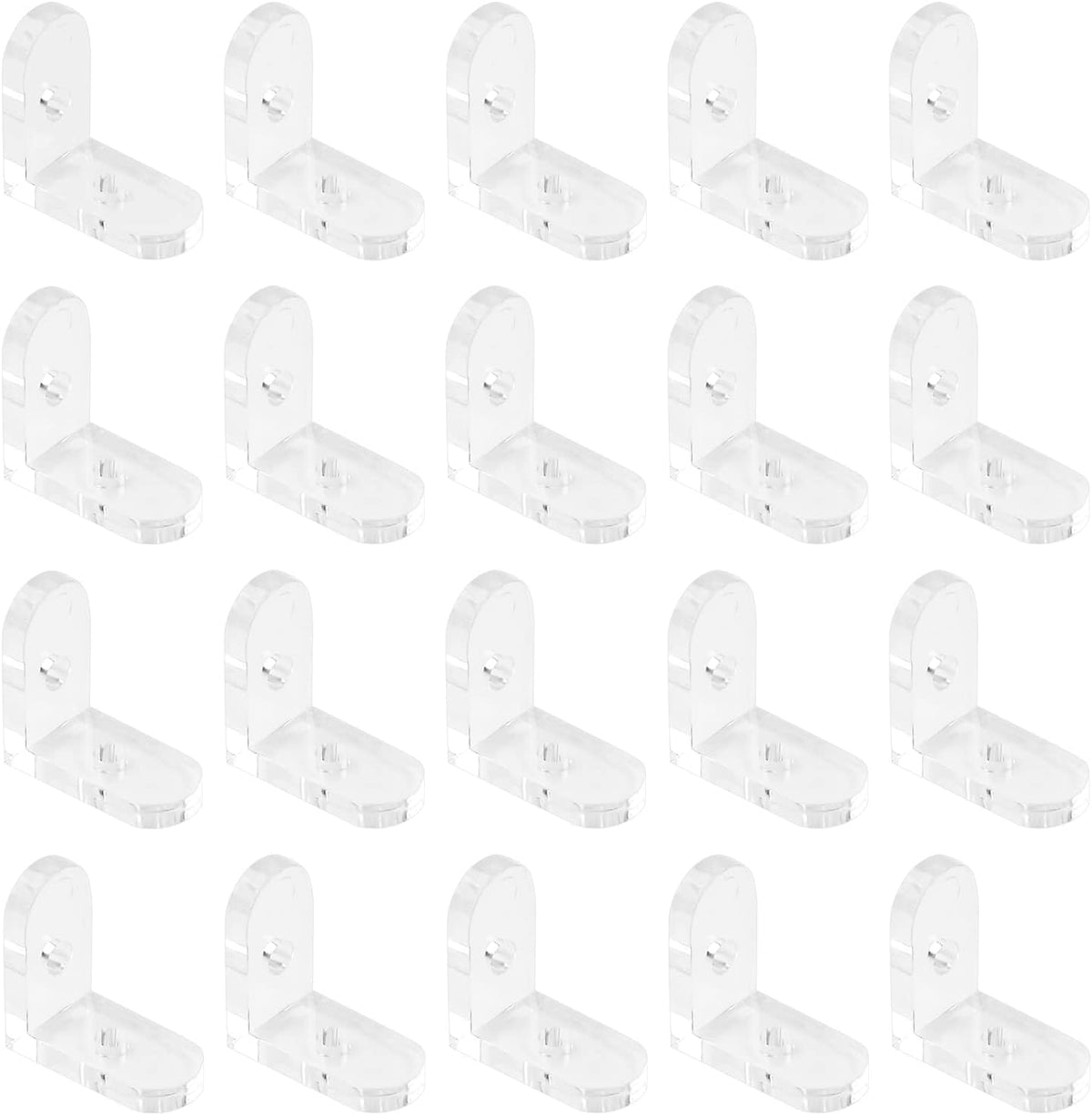 L Brackets Transparent 40Pcs Clear Acrylic Corner Bracket 90 Degree Support Shelf Corner Brace Right Angle Bracket