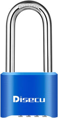 1 Pack disecu Heavy Duty 4 Digit Combination Lock, Outdoor Waterproof Padlock for School Gym Locker, Storage Unit, Shed, Fence, Gate (Green)
