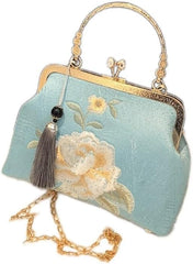 HBJWOV Embroidery Chinese cheongsam bag bag simple elegant Chinese shoulder bag all-match female bag