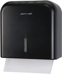 JETWELL Multifold Paper Towel Dispenser, Wall Mount Tissue Dispenser with Smart Lock, 200 Sheets ABS Plastic Cover, Folded Size 9.5" x 3.5" Or Smaller (Silver)