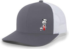 Trenz Shirt Company Mens Funny Trump Middle Finger Red Tie Mesh Back Trucker Hat