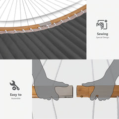 2-person Outdoor Hammock with Stand & Pillow