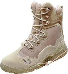 CLSQLXYJZC Men's Ultralight Tactical Military Boots, Spring Autumn Outdoor Breathable with Zipper Hiking Shoes, Lace-up Comfortable Durable Desert Combat Shoes