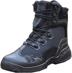 CLSQLXYJZC Men's Ultralight Tactical Military Boots, Spring Autumn Outdoor Breathable with Zipper Hiking Shoes, Lace-up Comfortable Durable Desert Combat Shoes