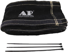 AllyProtect Welding Torch Cover, Flame Resistant Split Cowhide Leather, 11.5 Feet, TIG MIG Plasma Cable Cord Sleeves