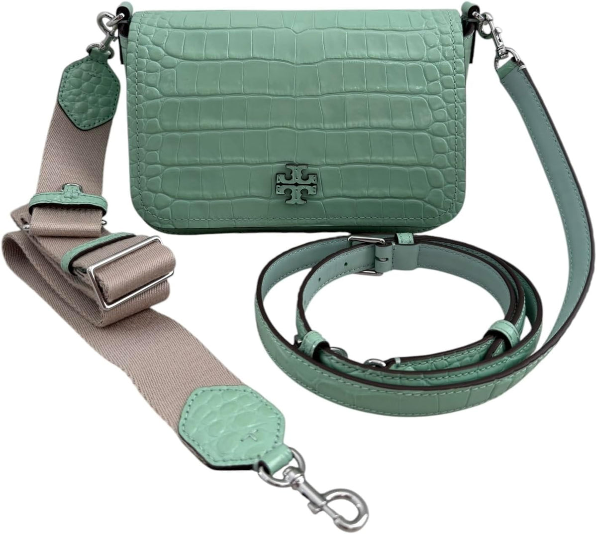 Tory Burch Women's Pebbled Leather Thea Flap Crossbody Shoulder Bag