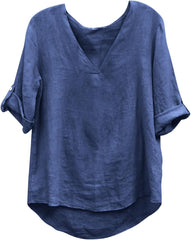 Womens Match Tops Tshirts Pants Sets for Women Linen Slit Straight Leg Plain Fall Summer Tshirts Sets 2025