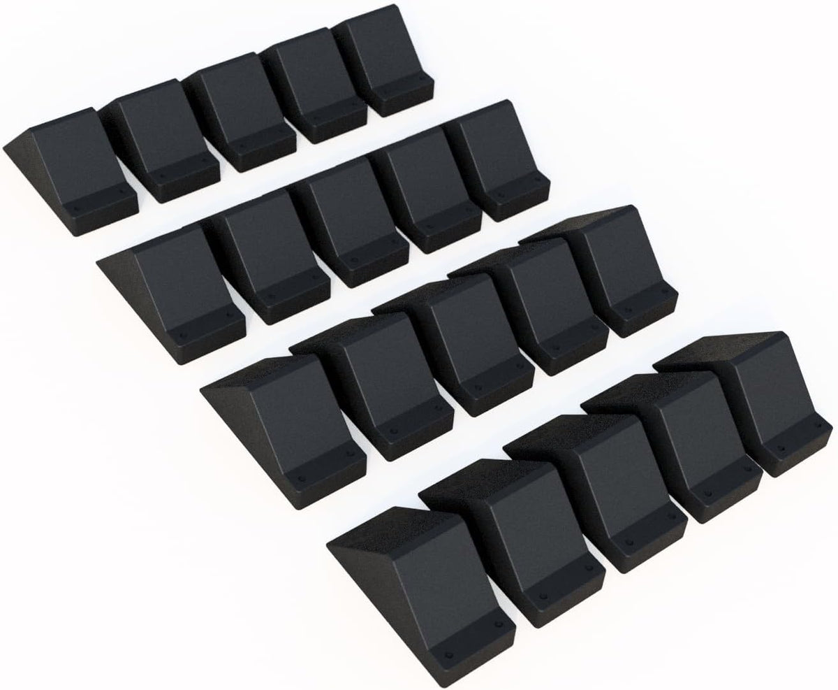 bullke USA Made Plastic Pipe Chocks with Nails | 5" Size - Durable, 100% Recycled Plastic | Ideal for Securing Pipes, Heavy Duty, Eco-Friendly, Long-Lasting, Construction (40 Pack)