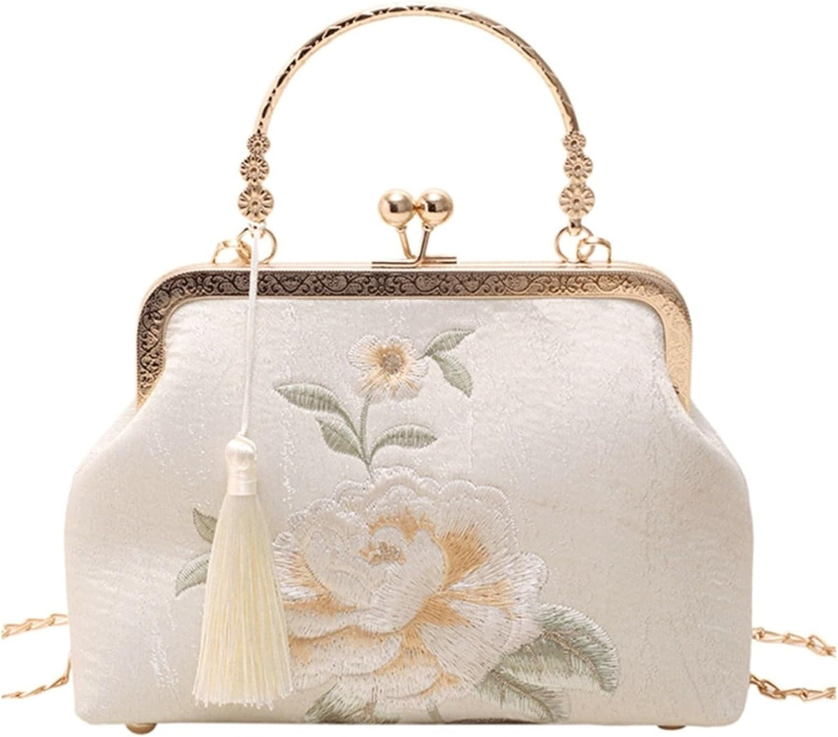 HBJWOV Embroidery Chinese cheongsam bag bag simple elegant Chinese shoulder bag all-match female bag