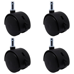 4 PCS 1 Inch Threaded Stem Caster Wheels, Nylon Locking Swivel Casters Furniture Wheel with Locking Brake, Replacement Casters 1" Castor Wheels for Tables, Workbenches, Kitchen Shelf