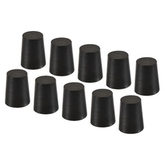 YOKIVE 10Pcs Rubber Stoppers, Tapered Plugs with High-Temperature Resistance | Protect Hole, Great for Lab Industry (Black, 8.2mm to 12.7mm)