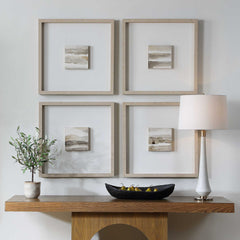 Uttermost Studying Sepia Hand Painted Canvases (Set of 4)