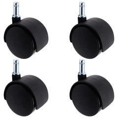 4 PCS 1 Inch Threaded Stem Caster Wheels, Nylon Locking Swivel Casters Furniture Wheel with Locking Brake, Replacement Casters 1" Castor Wheels for Tables, Workbenches, Kitchen Shelf