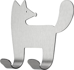 Razor Holder, Shaver Holder, Adhesive Razor Holder, Waterproof Shaver Hook for Shower, Fox Shaped Stainless Steel Wall Hook for Robe Plug Loofah Towel Bathrobe Coat for Bathroom Kitchen, CHB320