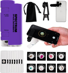 Mini Microscope for Kids, 60X-120X Portable Handheld Microscope with 8 Slide Samples, Blue