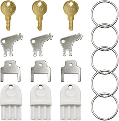 12 Pcs Paper Towel Dispenser Key Set, 4 Type Universal Paper Towel Key, Replacement Key Compatible for Georgia Pacific & Kimberly Clark, E114 Toilet Paper Dispensers and 770301 etc.