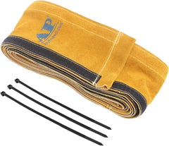 AllyProtect Welding Torch Cover, Flame Resistant Split Cowhide Leather, 11.5 Feet, TIG MIG Plasma Cable Cord Sleeves