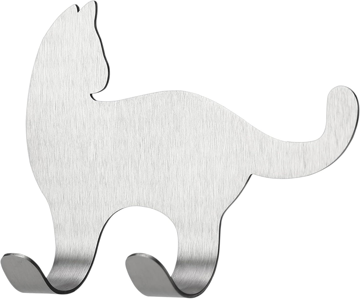 Razor Holder, Shaver Holder, Adhesive Razor Holder, Waterproof Shaver Hook for Shower, Fox Shaped Stainless Steel Wall Hook for Robe Plug Loofah Towel Bathrobe Coat for Bathroom Kitchen, CHB320