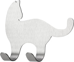 Razor Holder, Shaver Holder, Adhesive Razor Holder, Waterproof Shaver Hook for Shower, Fox Shaped Stainless Steel Wall Hook for Robe Plug Loofah Towel Bathrobe Coat for Bathroom Kitchen, CHB320