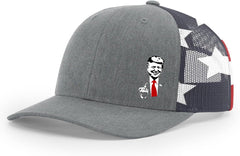 Trenz Shirt Company Mens Funny Trump Middle Finger Red Tie Mesh Back Trucker Hat
