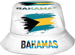 Bahamas Flag Bucket Hat Packable Bahamian Sun Hats Outdoor Fisherman Caps for Men and Women