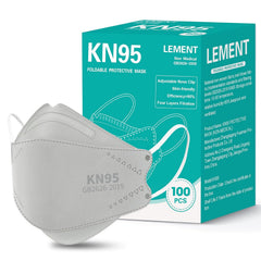 LEMENT KN95 Face Masks,50 Pack Breathable Cup Dust Disposable Masks For Adult,Teenager