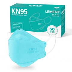 LEMENT KN95 Face Masks,50 Pack Breathable Cup Dust Disposable Masks For Adult,Teenager