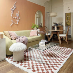 Covey Plush Checkered Thick Shag Area Rug
