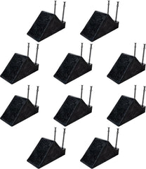 bullke USA Made Plastic Pipe Chocks with Nails | 5" Size - Durable, 100% Recycled Plastic | Ideal for Securing Pipes, Heavy Duty, Eco-Friendly, Long-Lasting, Construction (40 Pack)