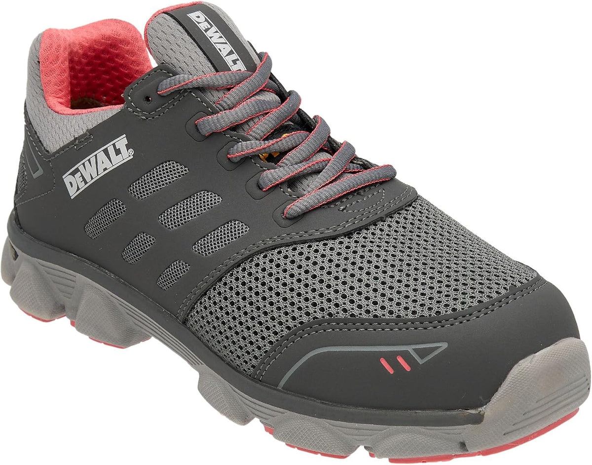 DEWALT Prism Low Women’s Work Sneaker – Lightweight Aluminum Toe EH Rated Safety Shoe with Mesh & TPU Upper, Air Mesh Lining, EVA Midsole, Rubber Outsole