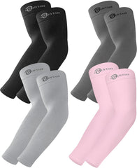BHYTAKI UV Sun Protection Arm Sleeves, UPF 50 Sports Cooling Arm Compression Sleeves for Men Women Teenager