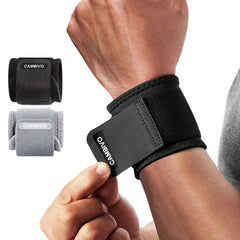 CAMBIVO Wrist Wraps for Men and Women 2 Pack, Adjustable Compression Wrist Brace for Carpal Tunnel, Wrist Support, Pain Relief, Lifting Straps Wrist Bands for Fitness, Weightlifting, Gym Workout