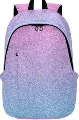 Glitter Rainbow Colorful Personalized Casual Backpack for Women Daypack Backpack for Girls Bookbag