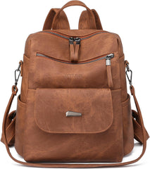 PU Leather Backpack Purse for Women Fashion Multipurpose Design Handbag Ladies Shoulder Bags Travel Backpack Blue Grey