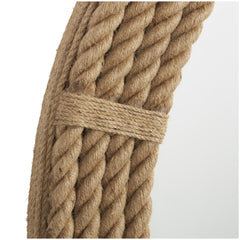 Jute Rope Rope Room Wall Mirror - Brown - Roche River Decor