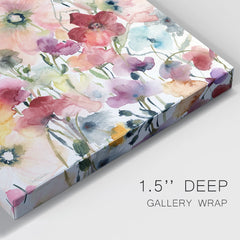 Poppies and Sweetpeas Premium Gallery Wrapped Canvas - Ready to Hang