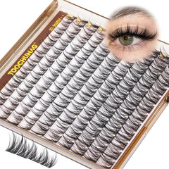 Short Lash Clusters 9-12mm Wispy Cluster Eyelash Extensions 160pcs Natural Individual Lashes Natural Look C Curly Thin Band Eyelashes Clusters by TOOCHUNAG