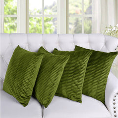 Agnew Pleated Velvet Decorative Throw Pillow Cover Set, NO INSERT