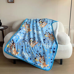 Bluey Happy Times Silk Touch Sherpa Throw Blanket