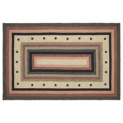 Colonial Star Jute Rug Rect w/ Pad 60x96 - 5' x 8' Rectangle
