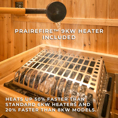 Backyard Discovery Lennon 2-4 Person Outdoor Cube Sauna, Porch