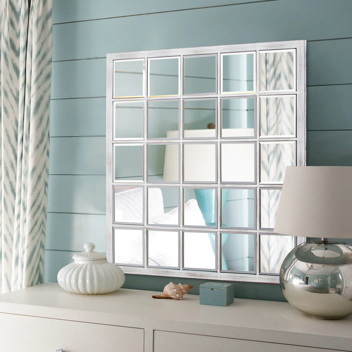 Allan Andrews Metal Framed Beveled Superior Wall Mirror