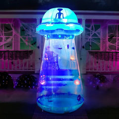 9 FT Halloween Inflatable UFO Yard Decoration