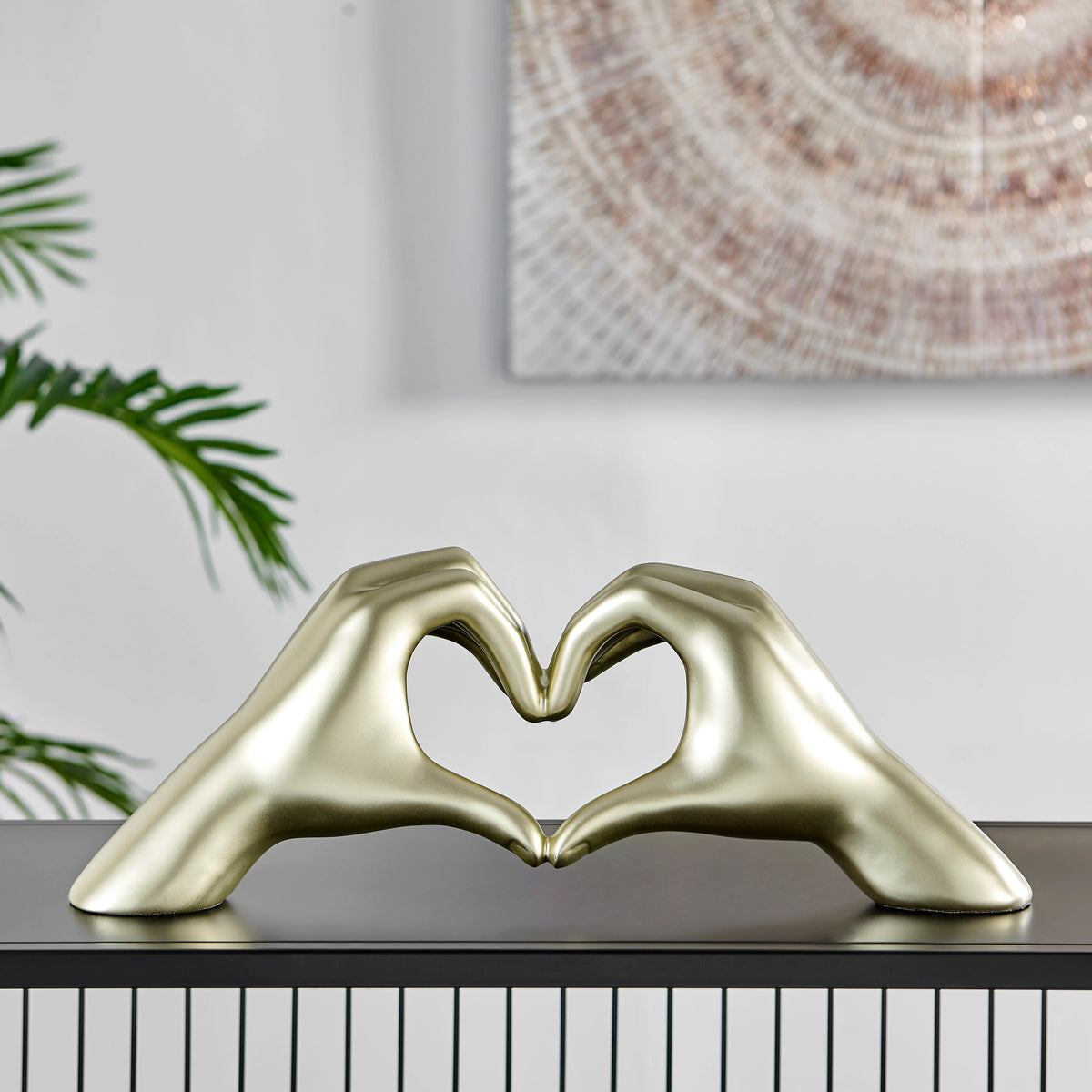 Heart Hands Handmade Resin Sculpture