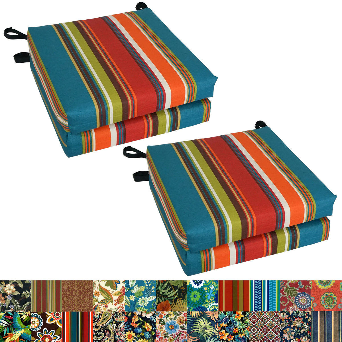 16-inch Indoor/Outdoor Chair Cushions (Set of 4) - 16 x 16