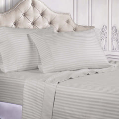 Superior Gyda Deep Pocket 400-Thread Count Striped Egyptian Cotton Sheets